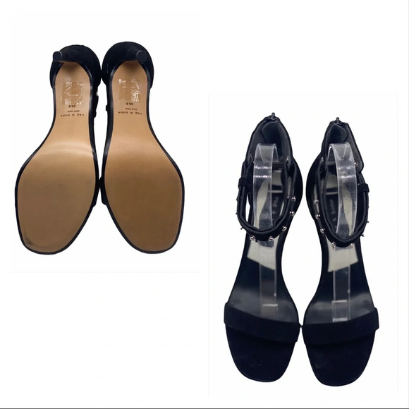 RAG & BONE NIB Black Tamira Studded Suede Heels (Damaged Box) - Picture 3 of 16